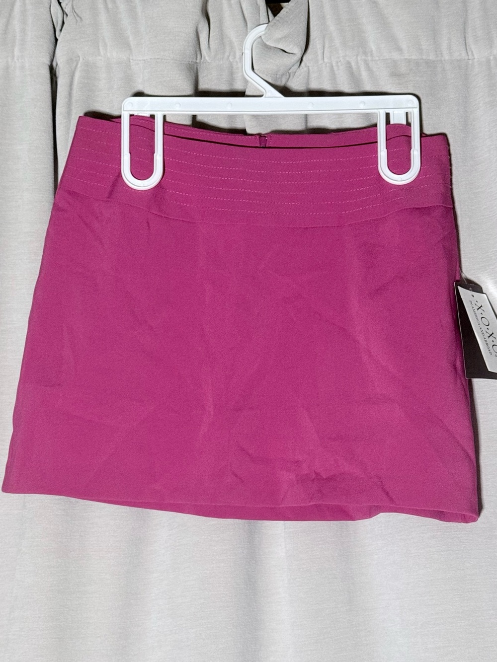 Vintage XOXO Pink Mini Skirt NWT Size 5 Y2K Retro High Waisted